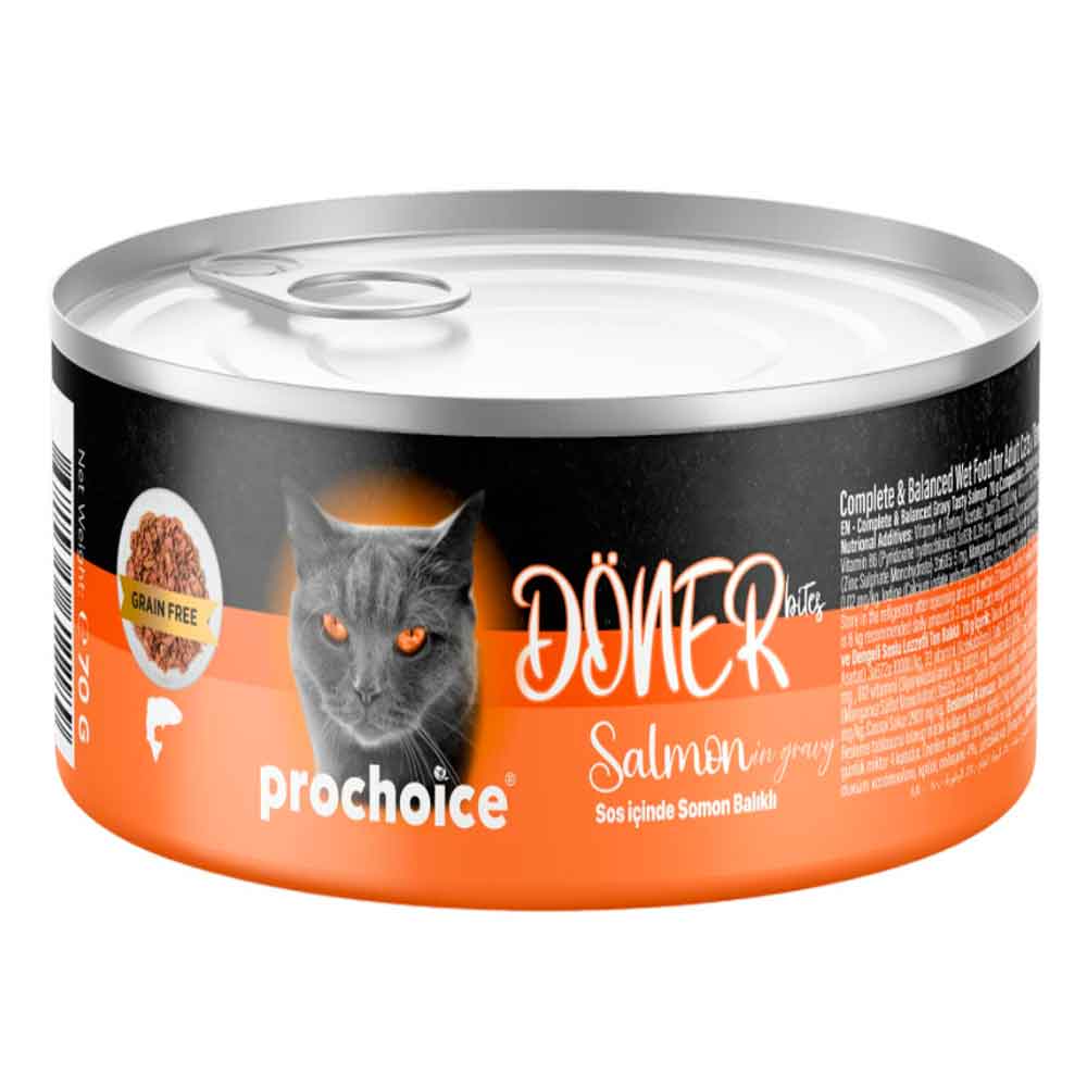 ProChoice Döner Bites Sos İçinde Somonlu Kedi Konservesi 70 Gr